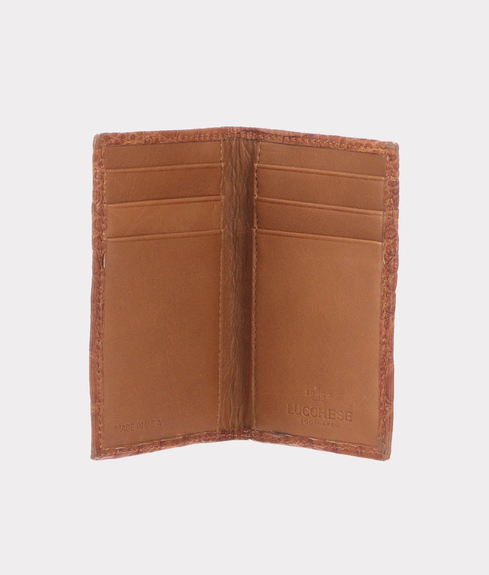 Bifold Wallet – Crocodile :: Cognac - Image 3