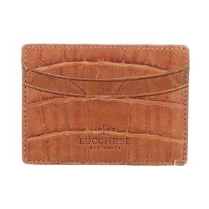 Credit Card Case – Crocodile ::  Cognac