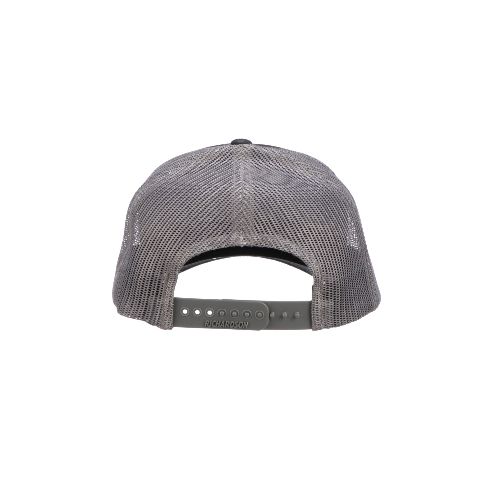 Leather Patch Cap Round :: Black + Charcoal - Image 4