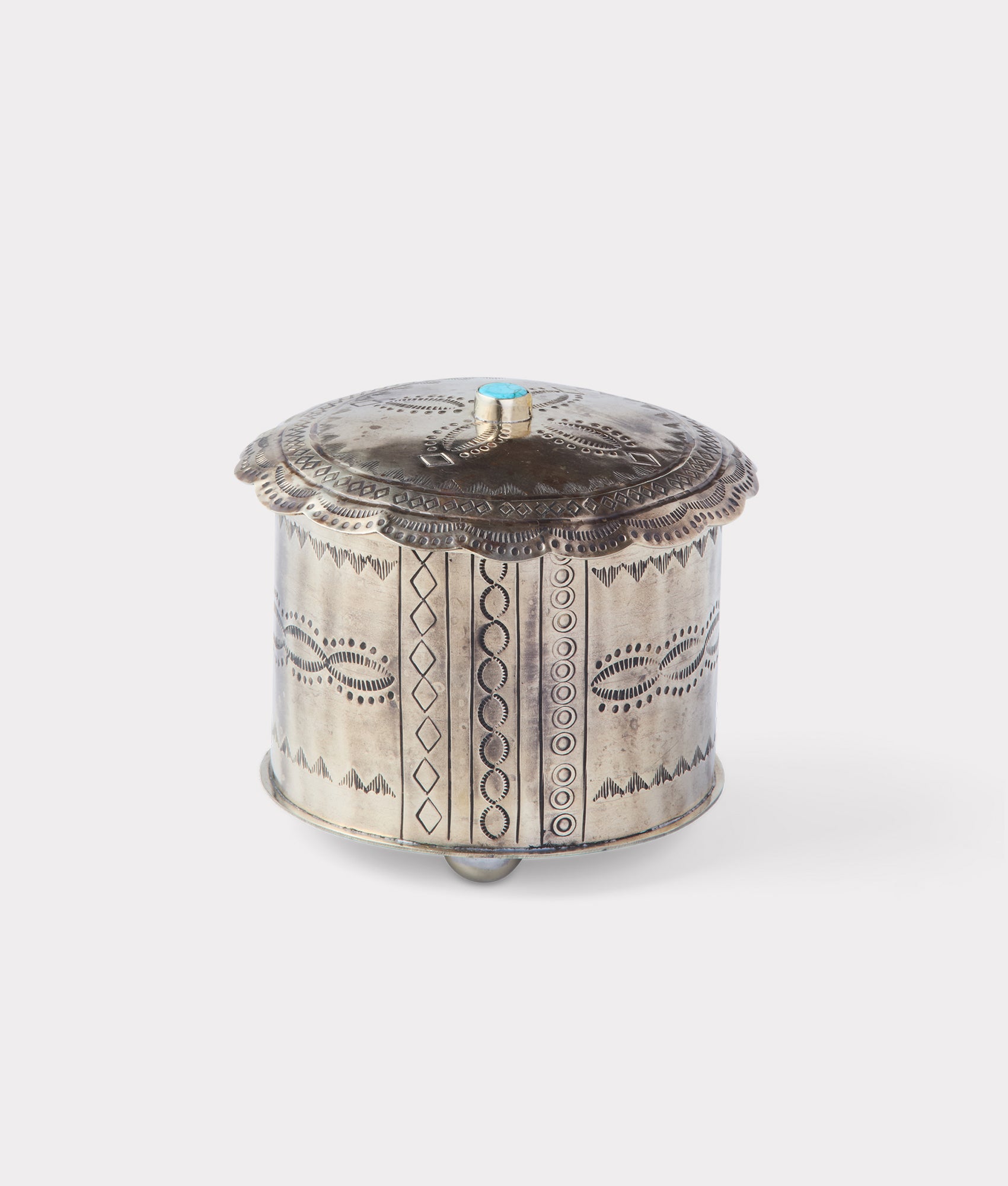 Southwestern Round Box :: Silver - Image 2