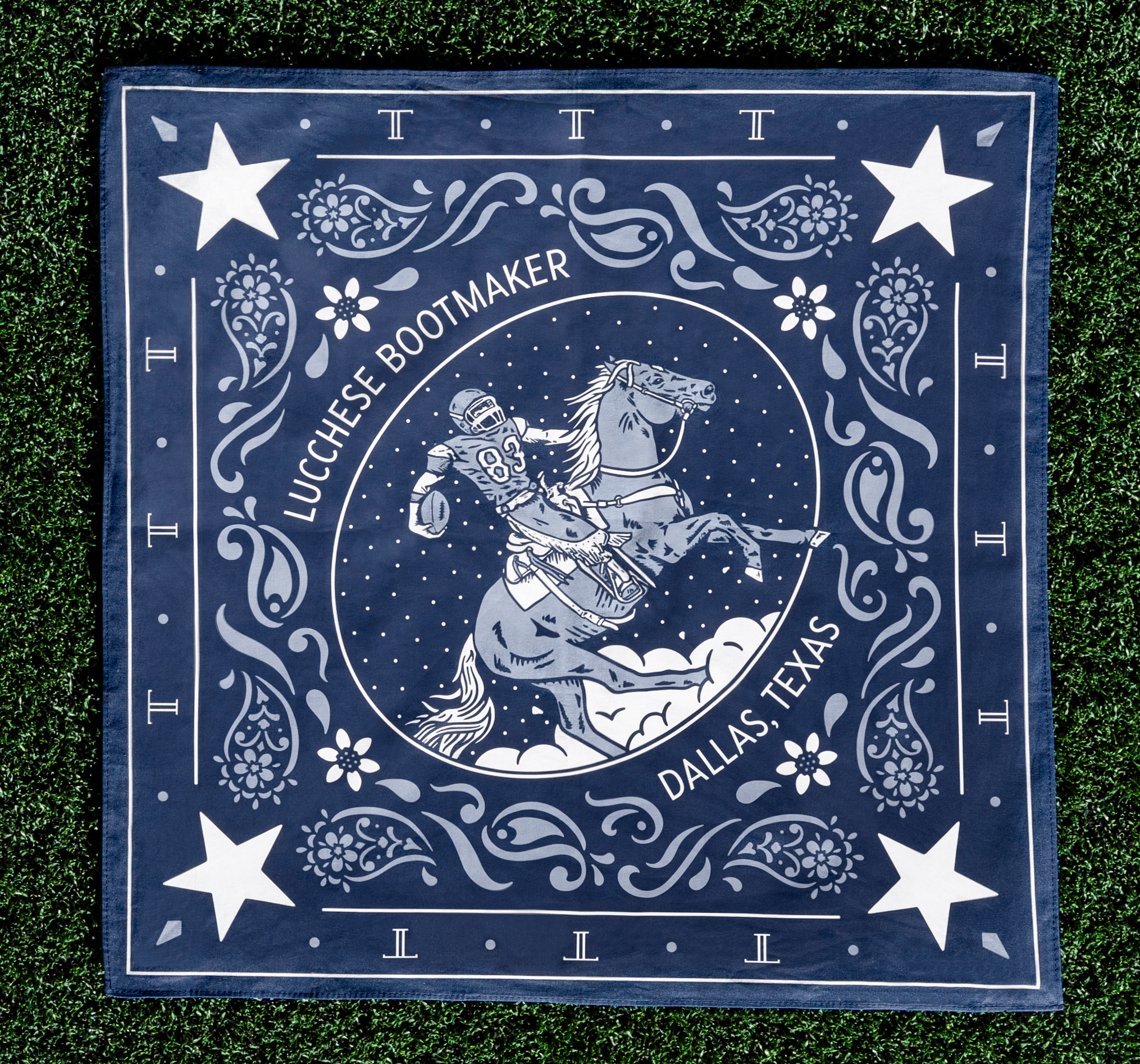 Dallas Bronc Bandana :: Navy - Image 3