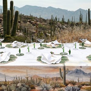 Sonoran Silhouettes Tablecloth - Small :: Green