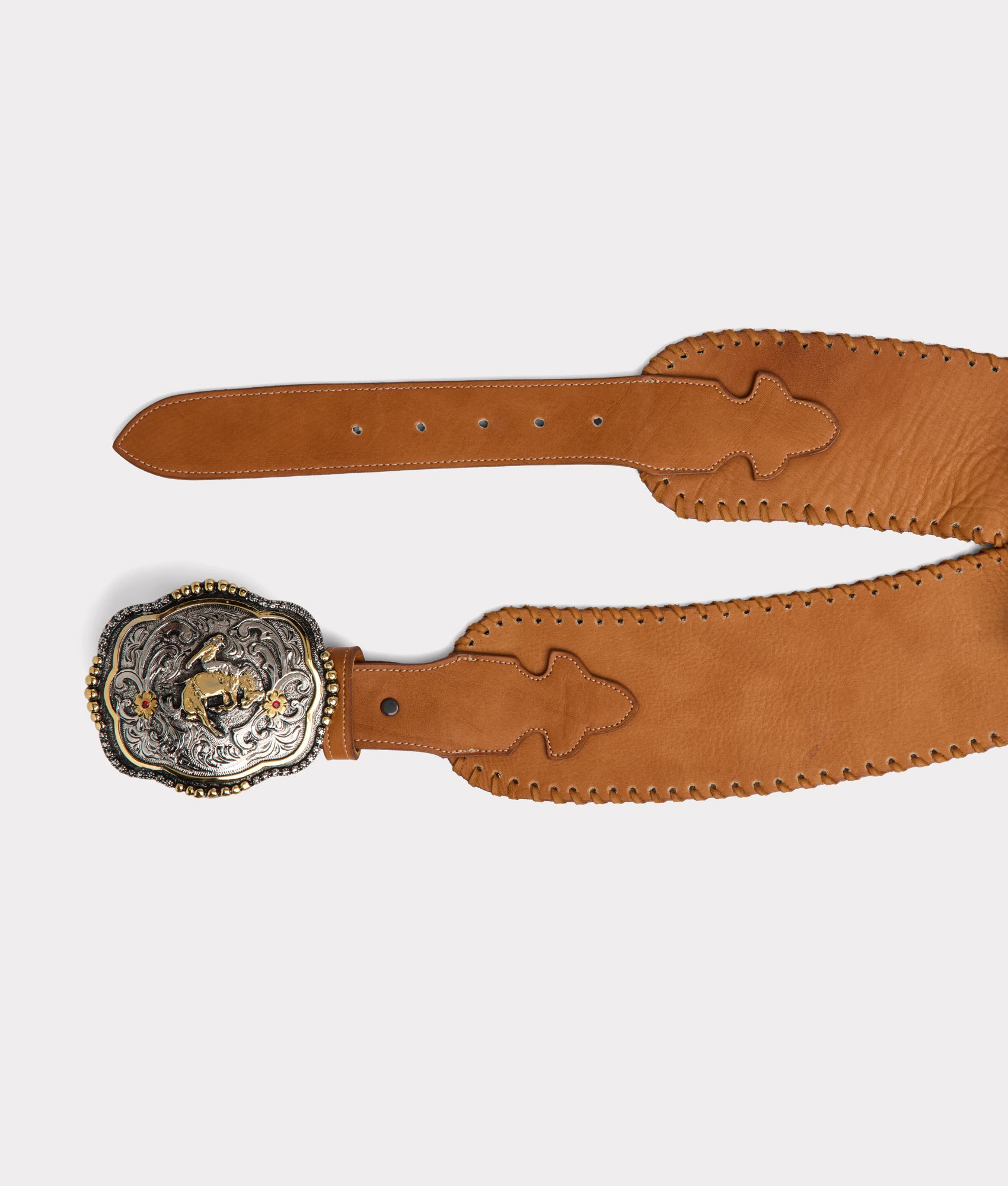 Trophy Buckle Belt :: Light Tan - Image 2