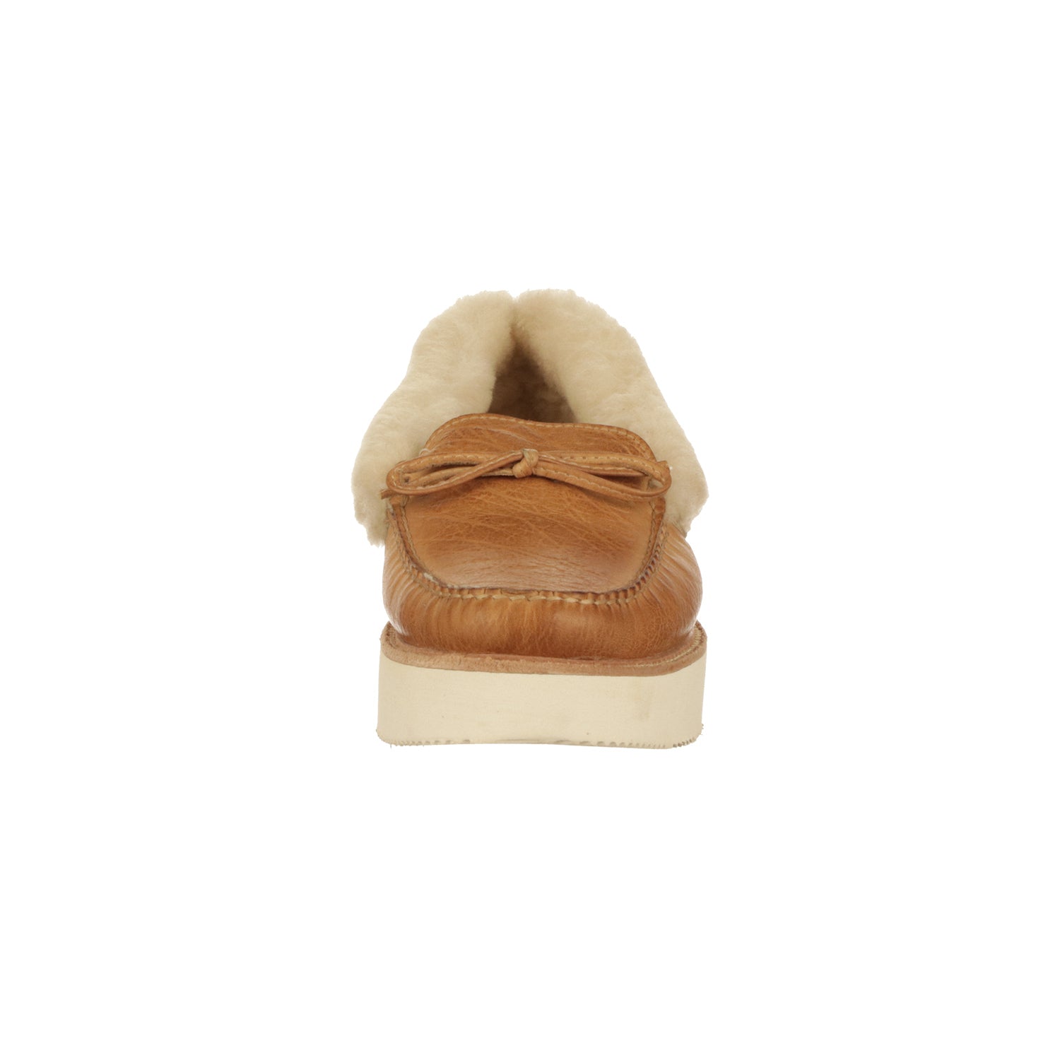 Shearling Wedge Moccasin :: Tan - Image 2
