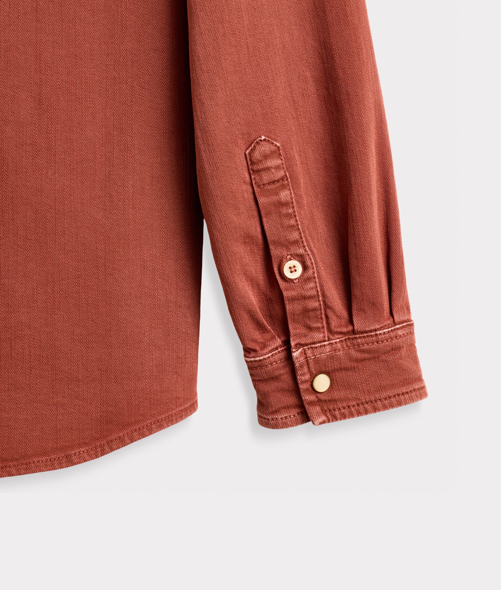 Roper Denim Shirt :: Burnt Orange - Image 3