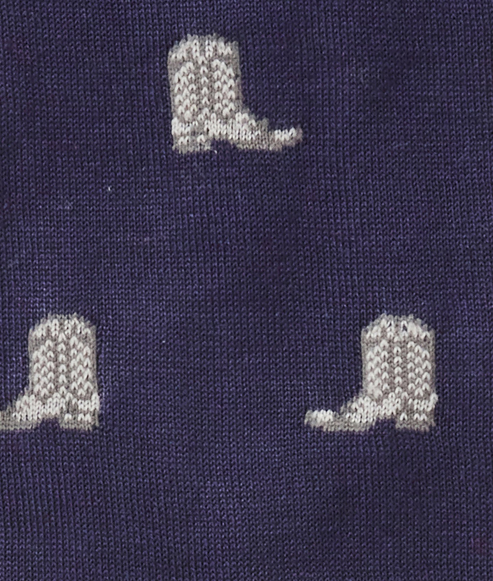 Boot Print Dress Socks :: Navy - Image 3