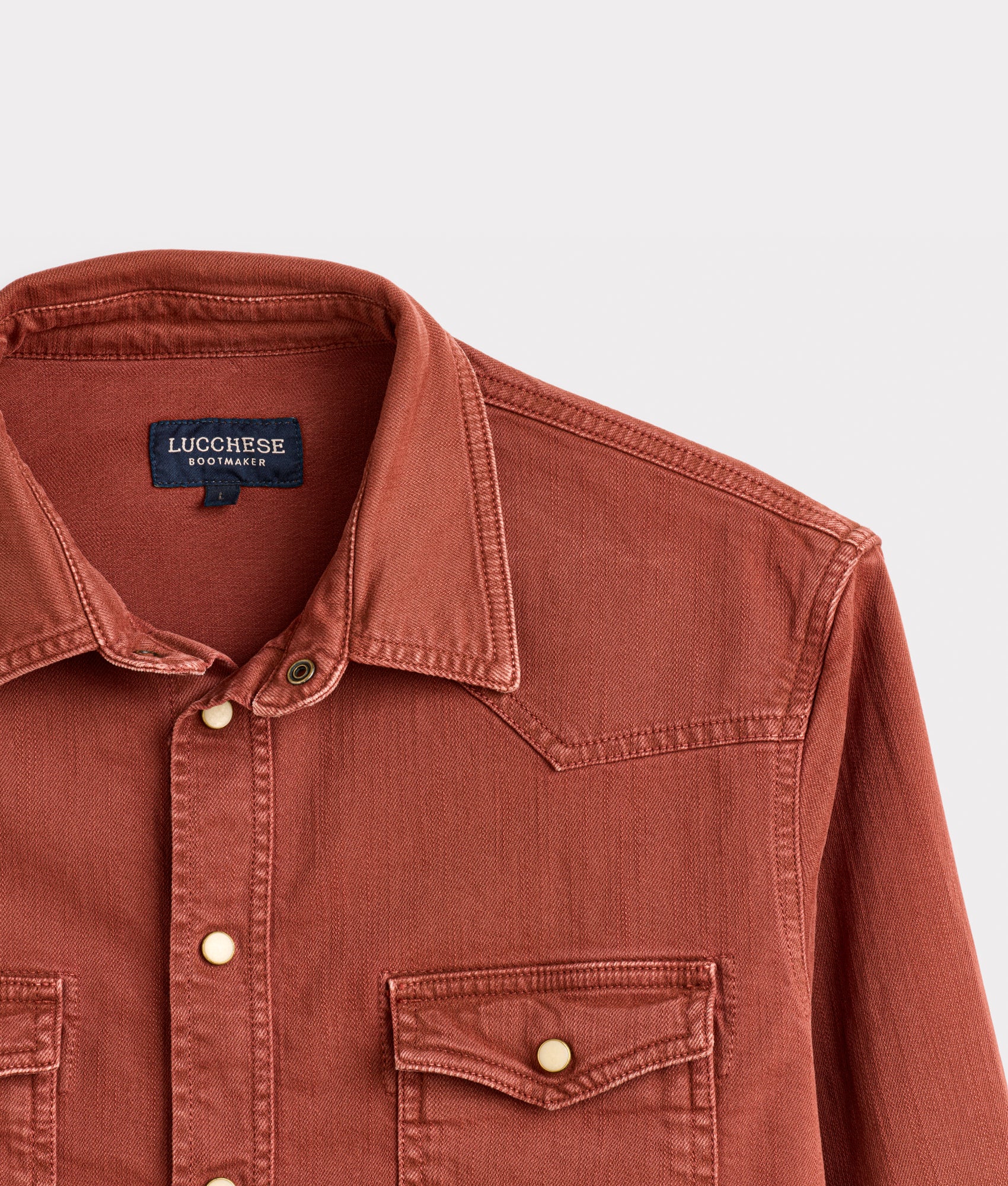 Roper Denim Shirt :: Burnt Orange - Image 5
