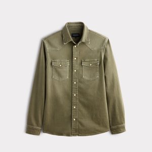 Men's Roper Denim Shirt :: Olive Green