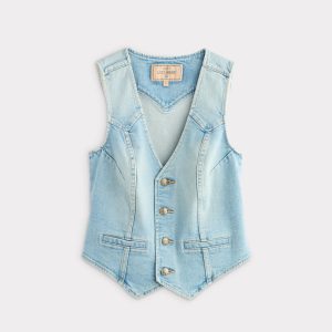 Riley Denim Vest :: Desert Sky Blue