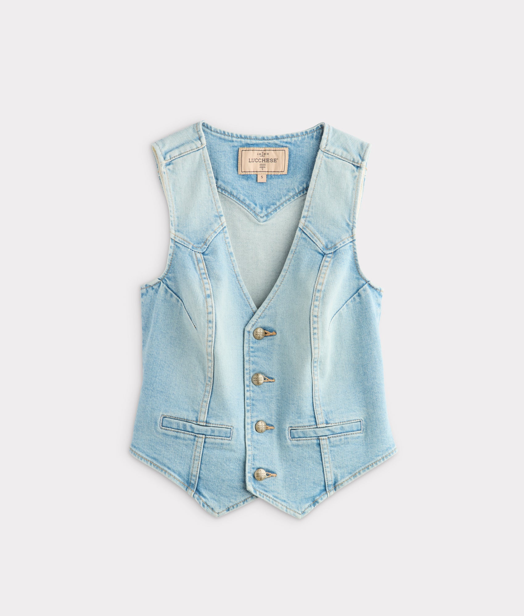 Riley Denim Vest :: Desert Sky Blue