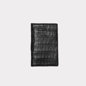 Bifold Wallet – Crocodile :: Black