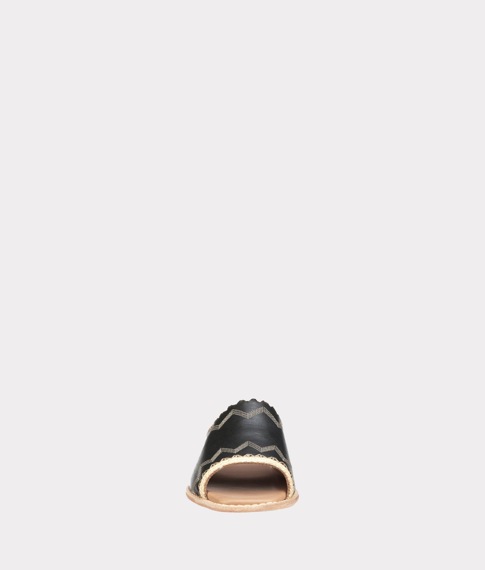 Raffia Sandal :: Black - Image 3
