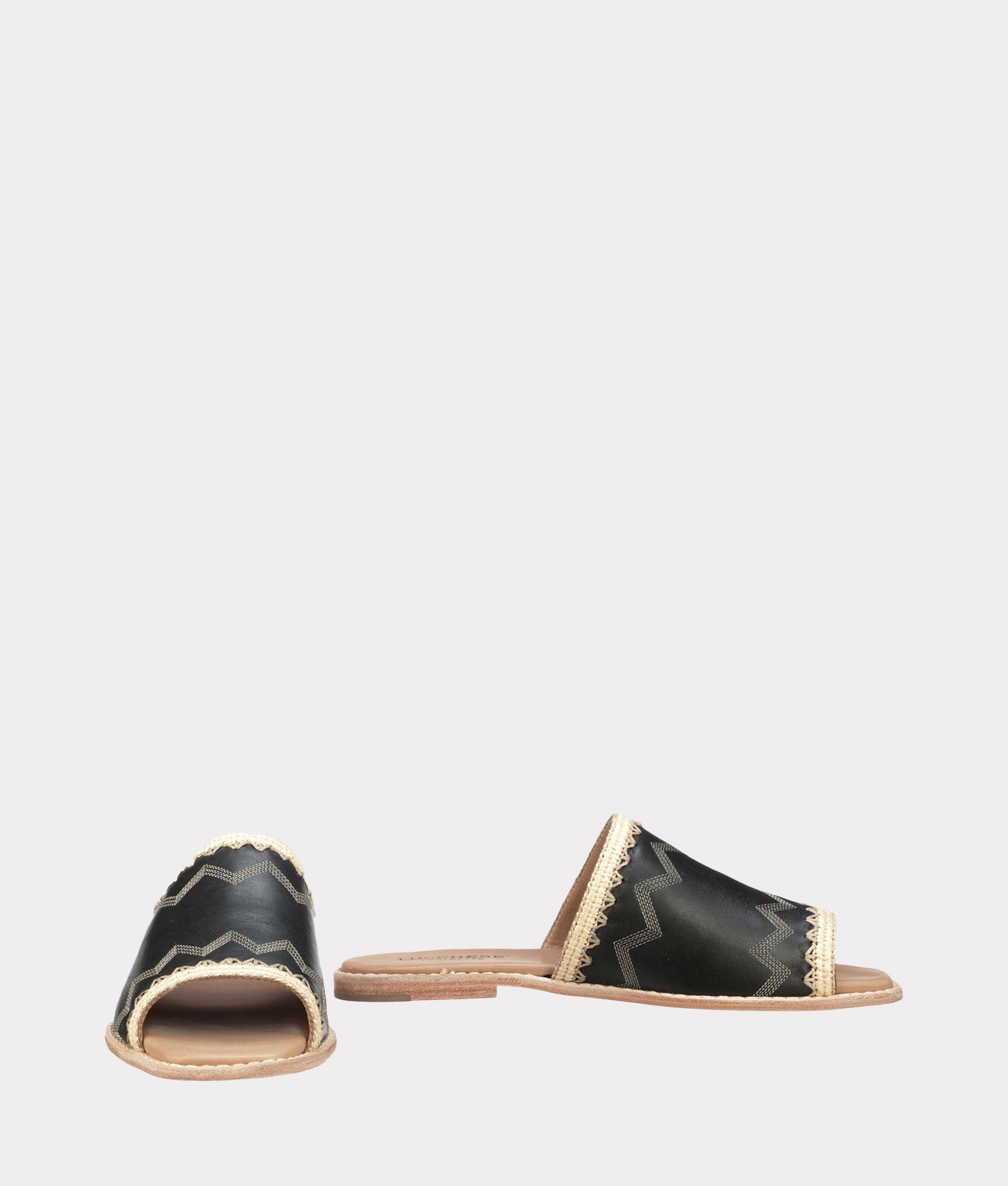 Raffia Sandal :: Black - Image 2