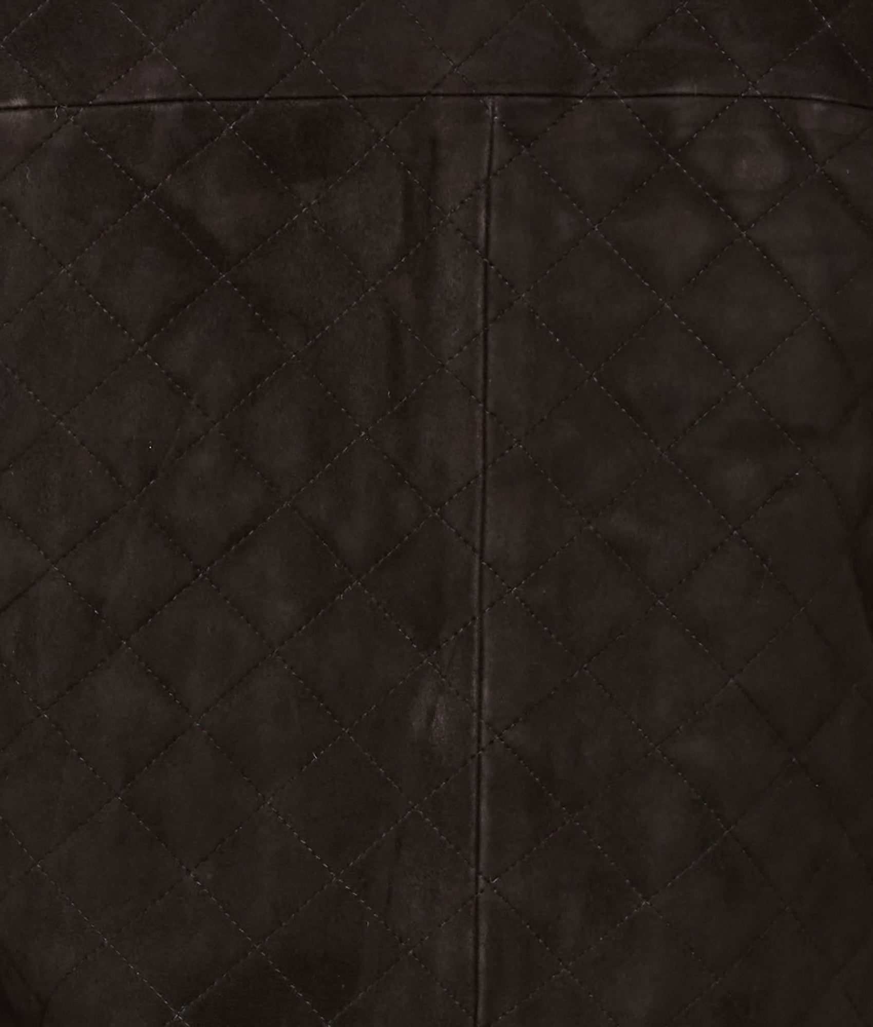 Quilted Suede Vest :: Black - Image 2