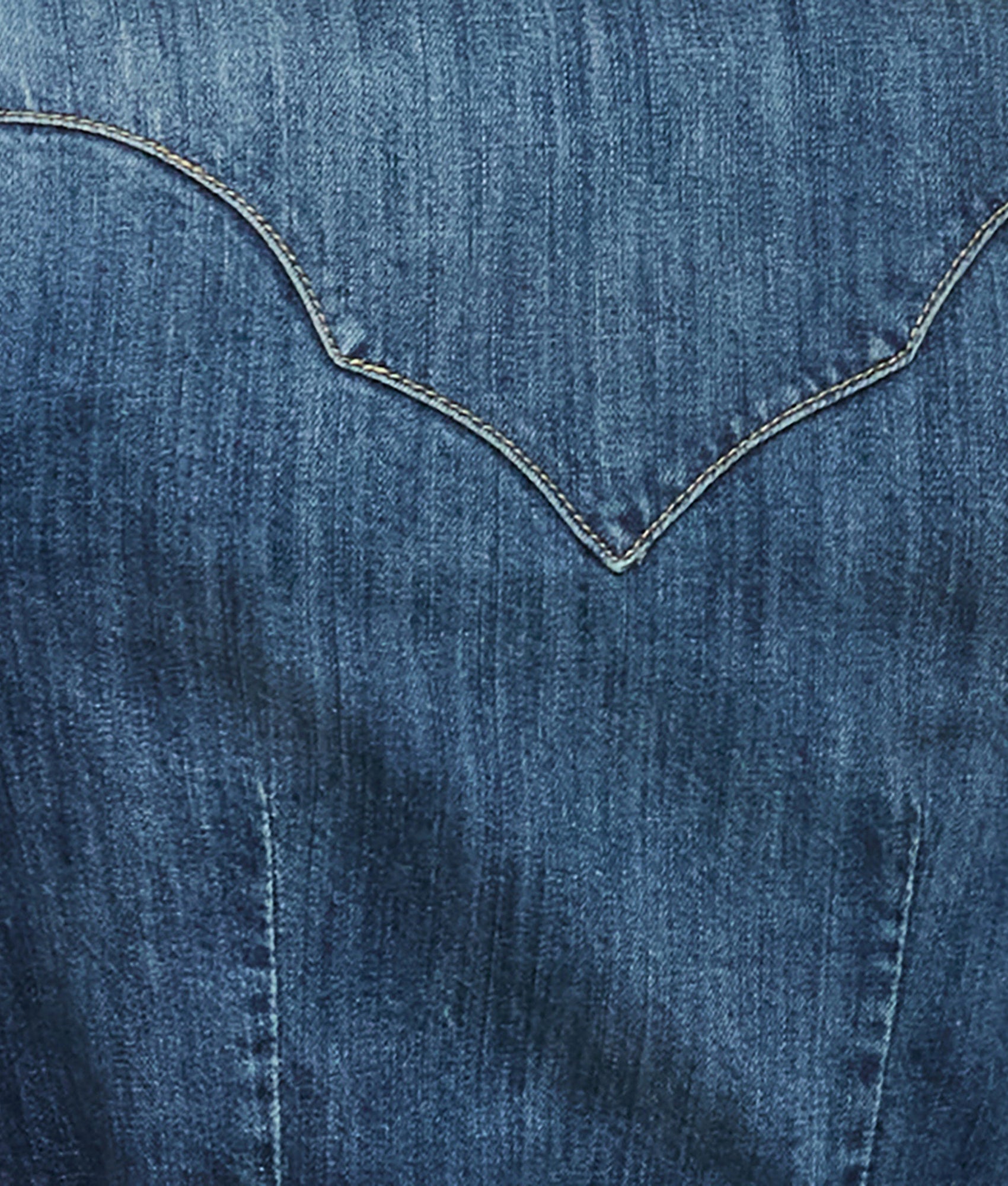 Long Denim Duster :: Medium Wash Denim - Image 4
