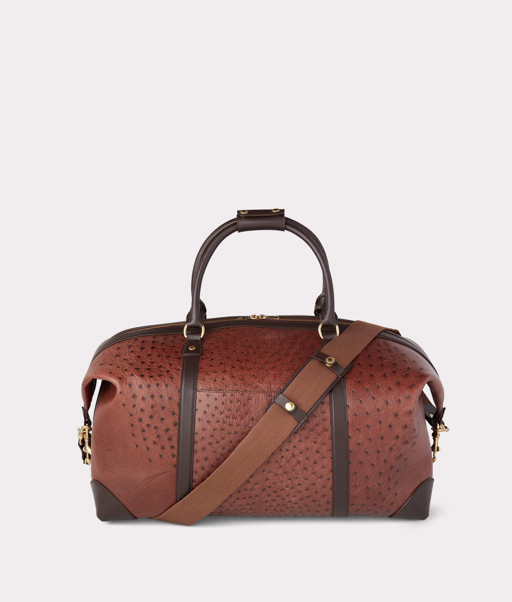 Ostrich Duffle - Large :: Chocolate - Image 2