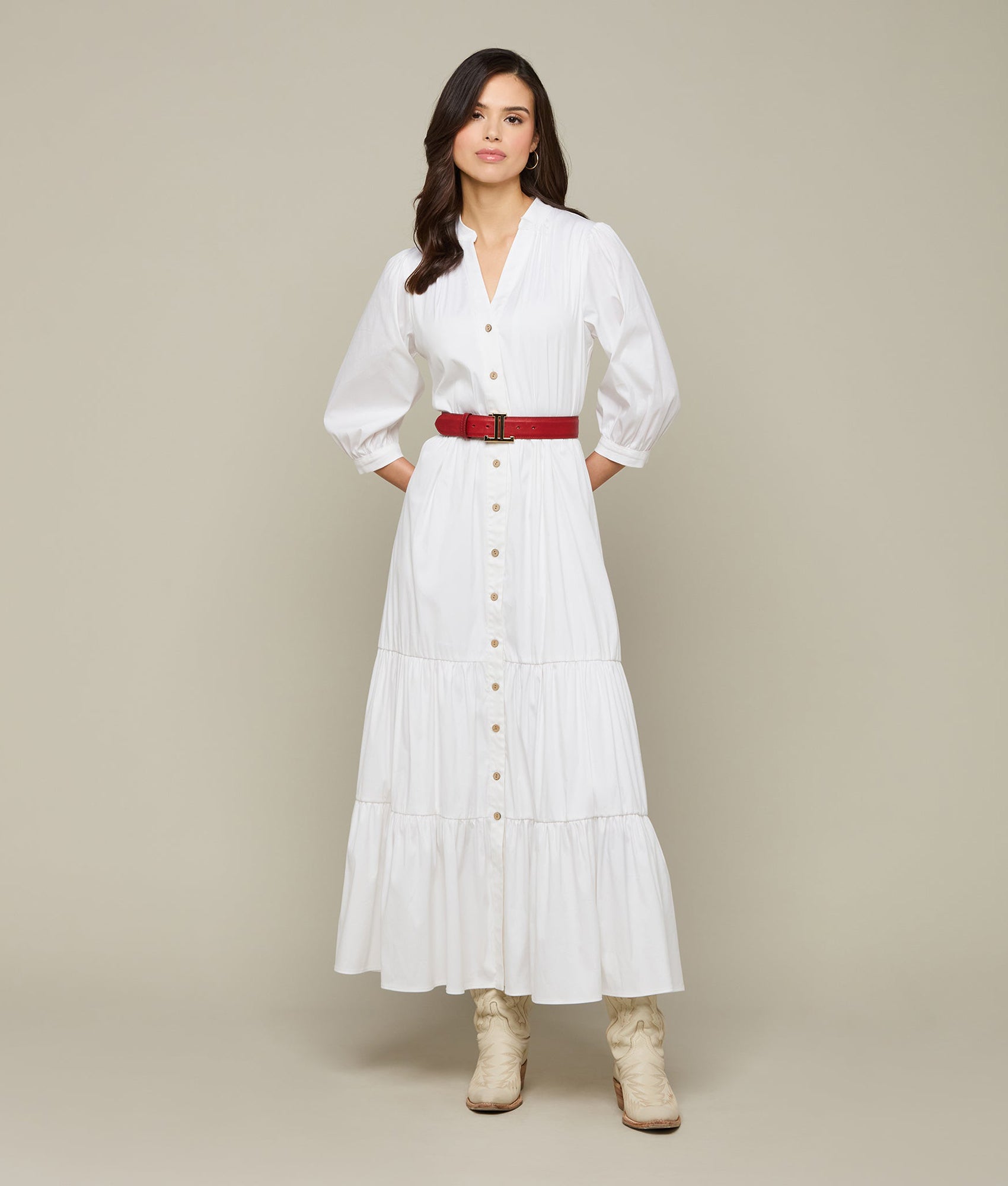 Women's Mirrored L Belt :: Red - Image 2