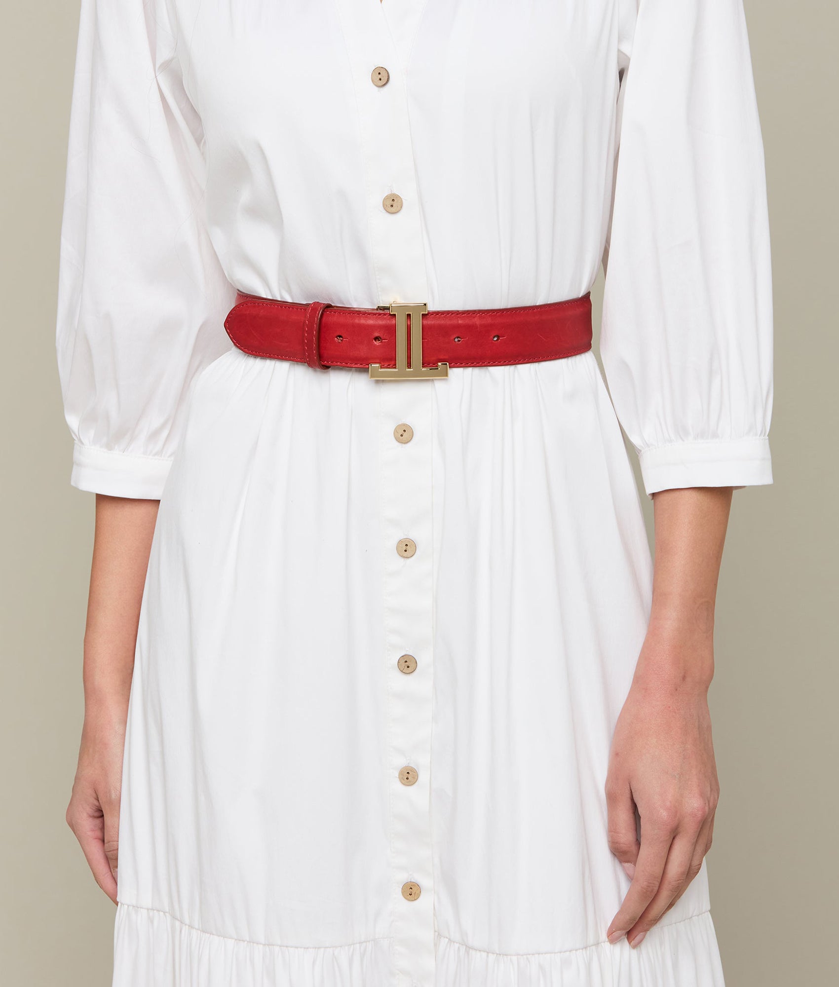 Women's Mirrored L Belt :: Red - Image 3
