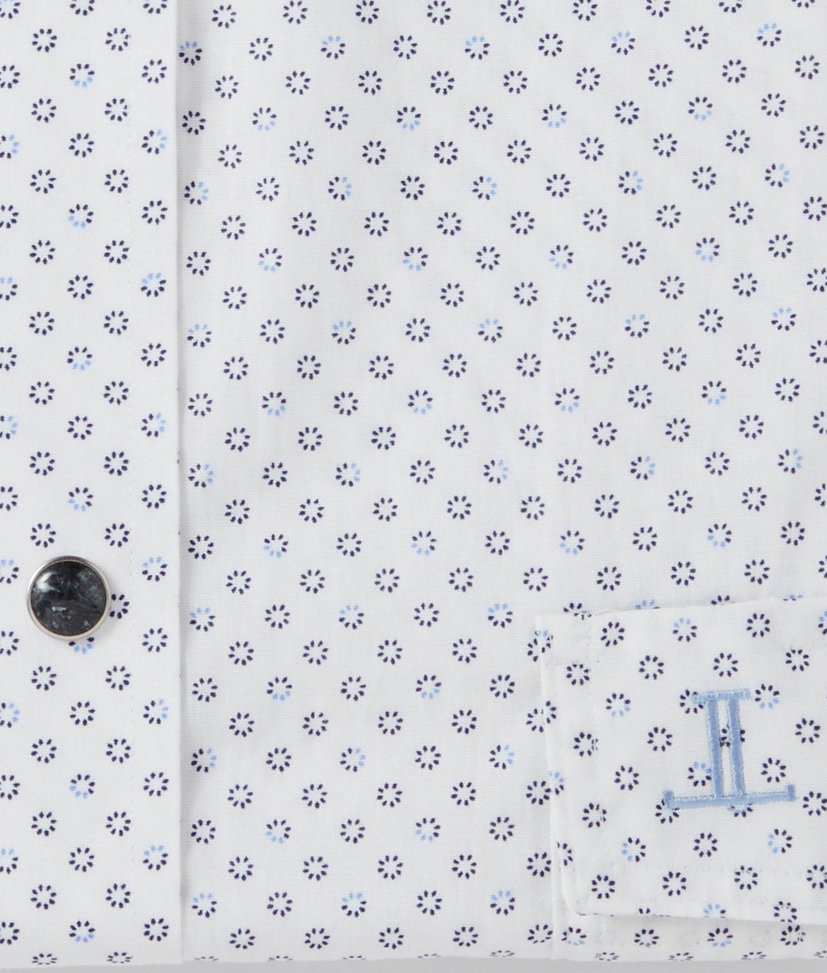 Austin Classic Fit :: Blue And Navy Circle Print - Image 2