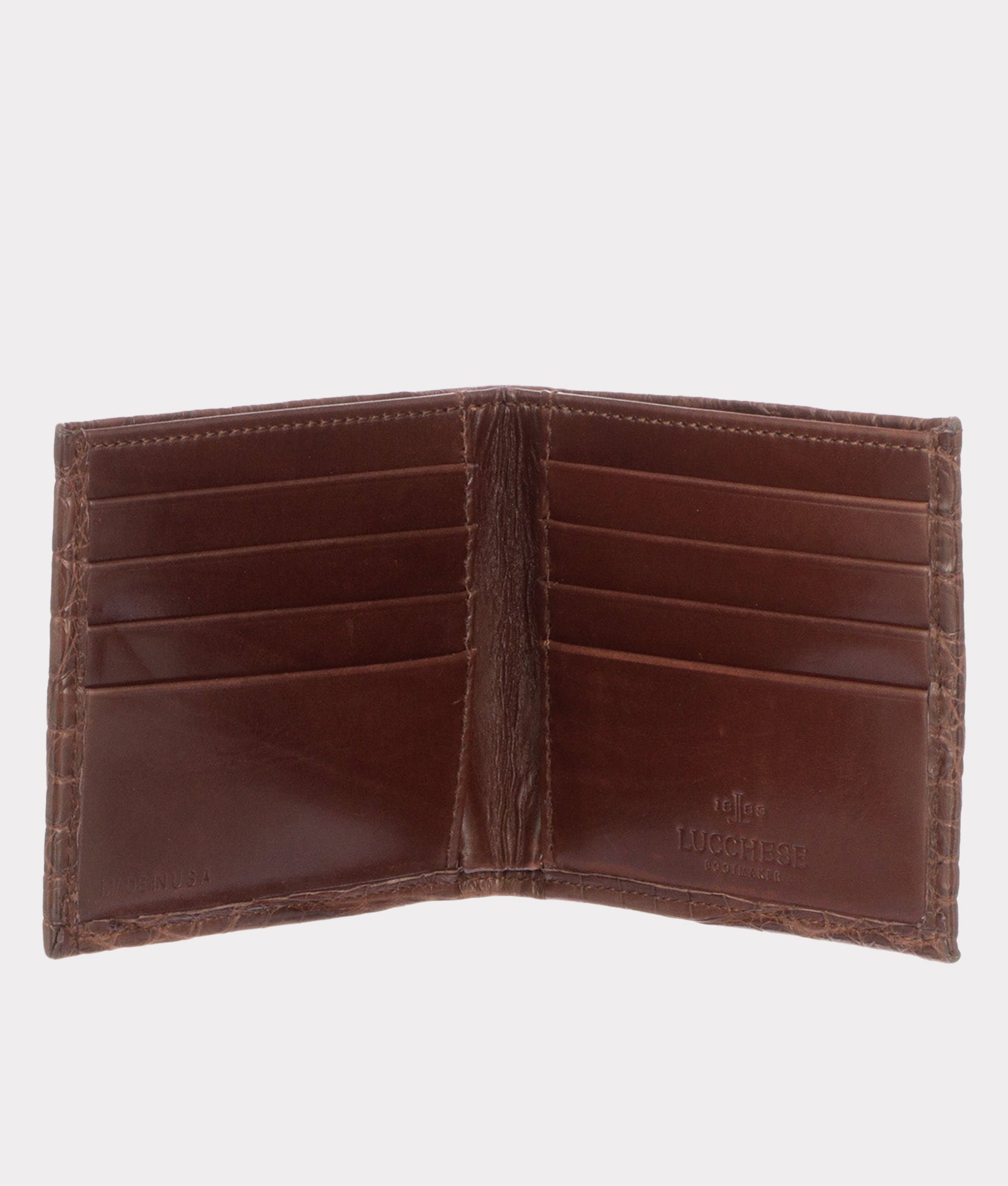 Hipster Wallet – Crocodile :: Sienna - Image 2