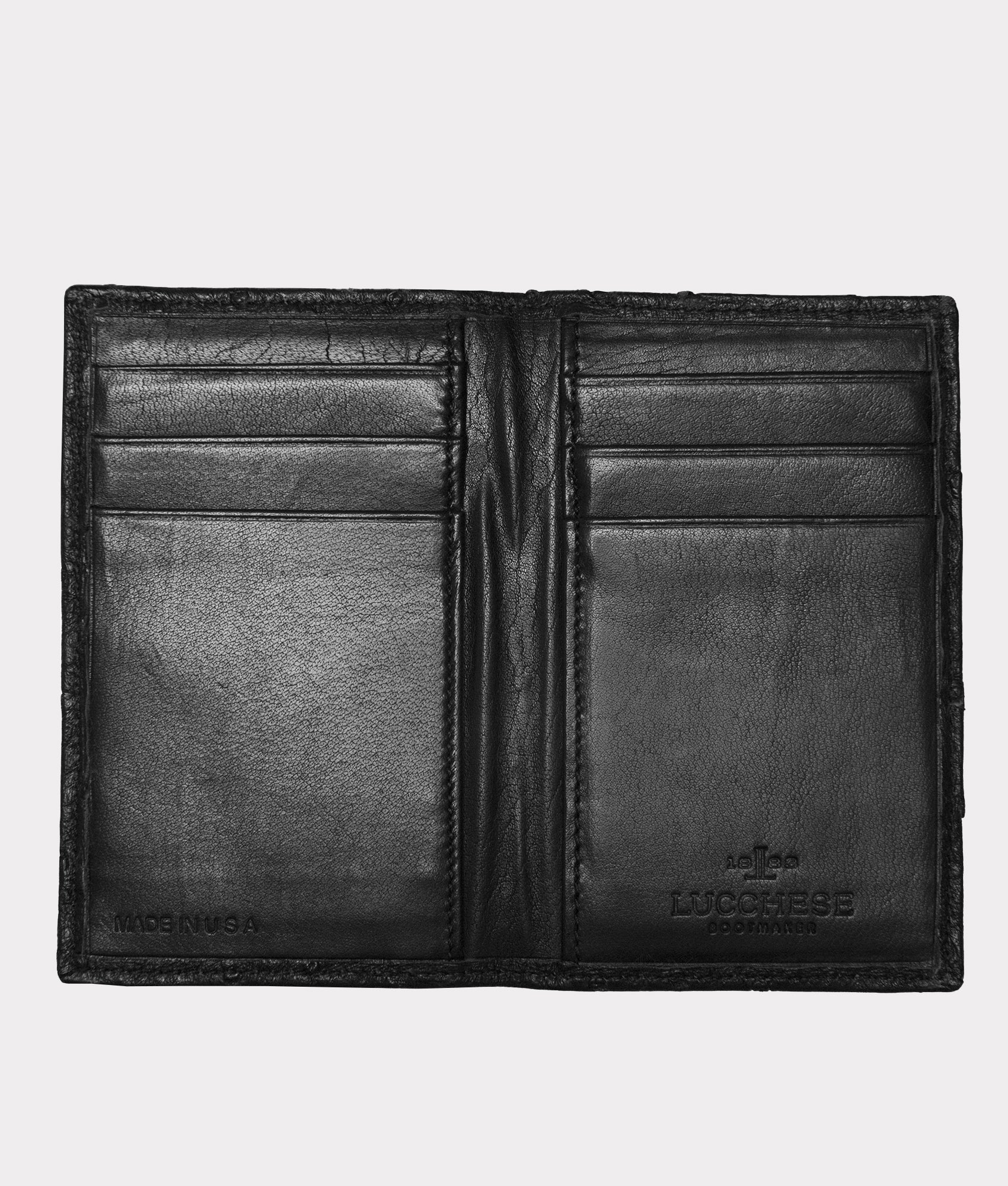 Bifold Wallet – Ostrich :: Black - Image 3