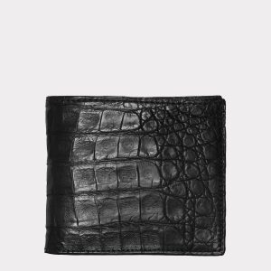 Hipster Wallet – Crocodile :: Black